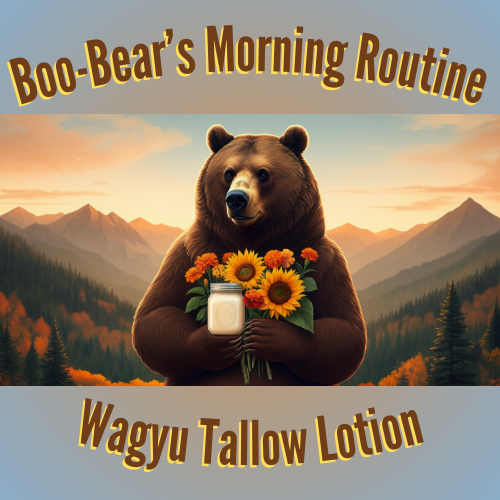 Waygu Tallow Lotion - Boo Bear's Morning Routine!