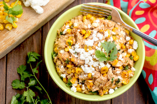 Mexican Street Corn Bowl with Chicken and Rice